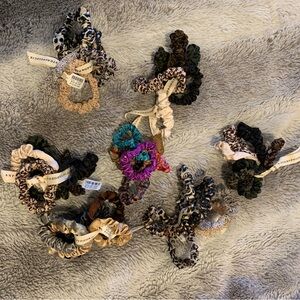 Anthropologie Multicolor Hair Scrunchies Set